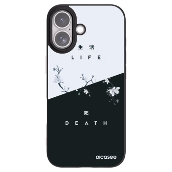 Picasee silikonowe czarne etui na Apple iPhone 17 - Life - Death