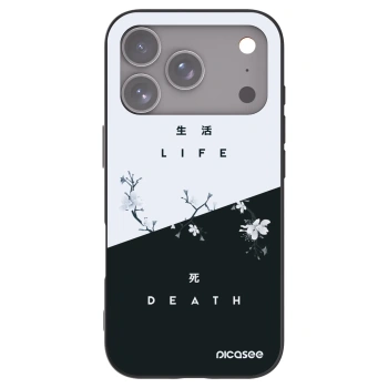 Picasee silikonowe czarne etui na Apple iPhone 17 Pro - Life - Death