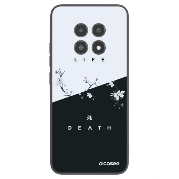 Picasee silikonowe czarne etui na Realme 12X - Life - Death