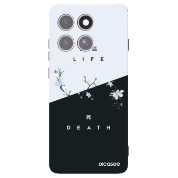 Picasee silikonowe czarne etui na Motorola Edge 60 Pro - Life - Death