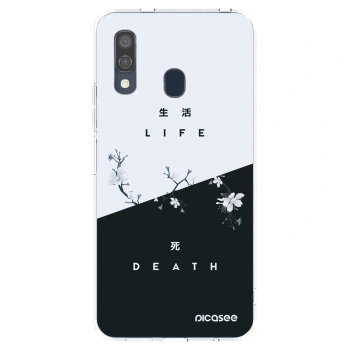 Picasee silikonowe przeźroczyste etui na Samsung Galaxy A40 A405F - Life - Death