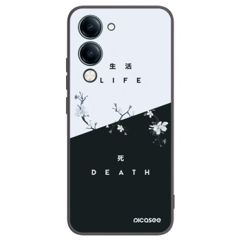 Picasee silikonowe czarne etui na Vivo Y29s 5G - Life - Death