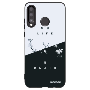 Picasee silikonowe czarne etui na Huawei P30 Lite - Life - Death
