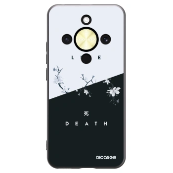 Picasee silikonowe czarne etui na Honor Magic8 Lite 5G - Life - Death