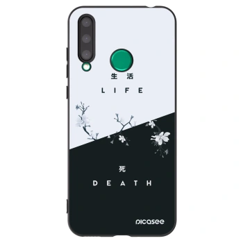 Picasee silikonowe czarne etui na Honor 20 Lite - Life - Death