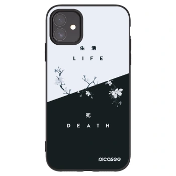 Picasee silikonowe czarne etui na Apple iPhone 11 - Life - Death