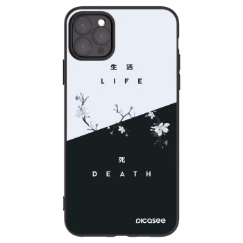 Picasee silikonowe czarne etui na Apple iPhone 11 Pro Max - Life - Death