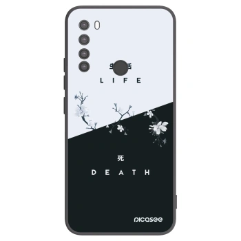 Picasee silikonowe czarne etui na Xiaomi Redmi Note 8 - Life - Death