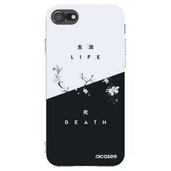 Picasee silikonowe przeźroczyste etui na Apple iPhone SE 2020 - Life - Death