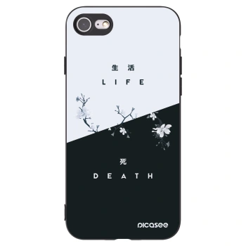 Picasee silikonowe czarne etui na Apple iPhone SE 2020 - Life - Death