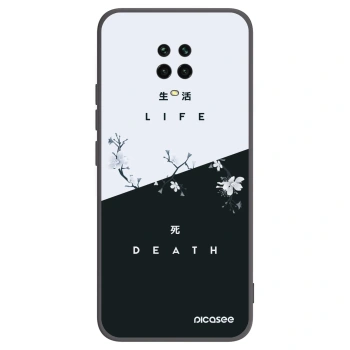 Picasee silikonowe czarne etui na Xiaomi Redmi Note 9 Pro - Life - Death