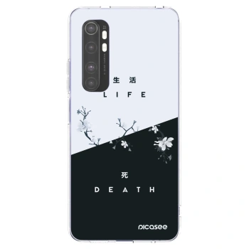 Picasee silikonowe przeźroczyste etui na Xiaomi Mi Note 10 Lite - Life - Death