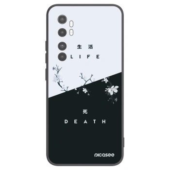 Picasee silikonowe czarne etui na Xiaomi Mi Note 10 Lite - Life - Death