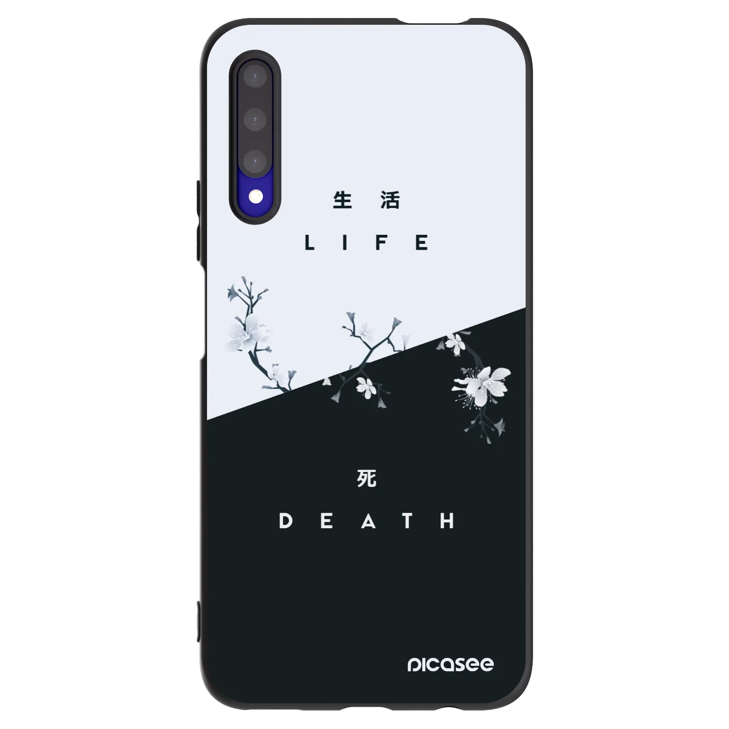 Picasee silikonowe czarne etui na Honor 9X Pro - Life - Death