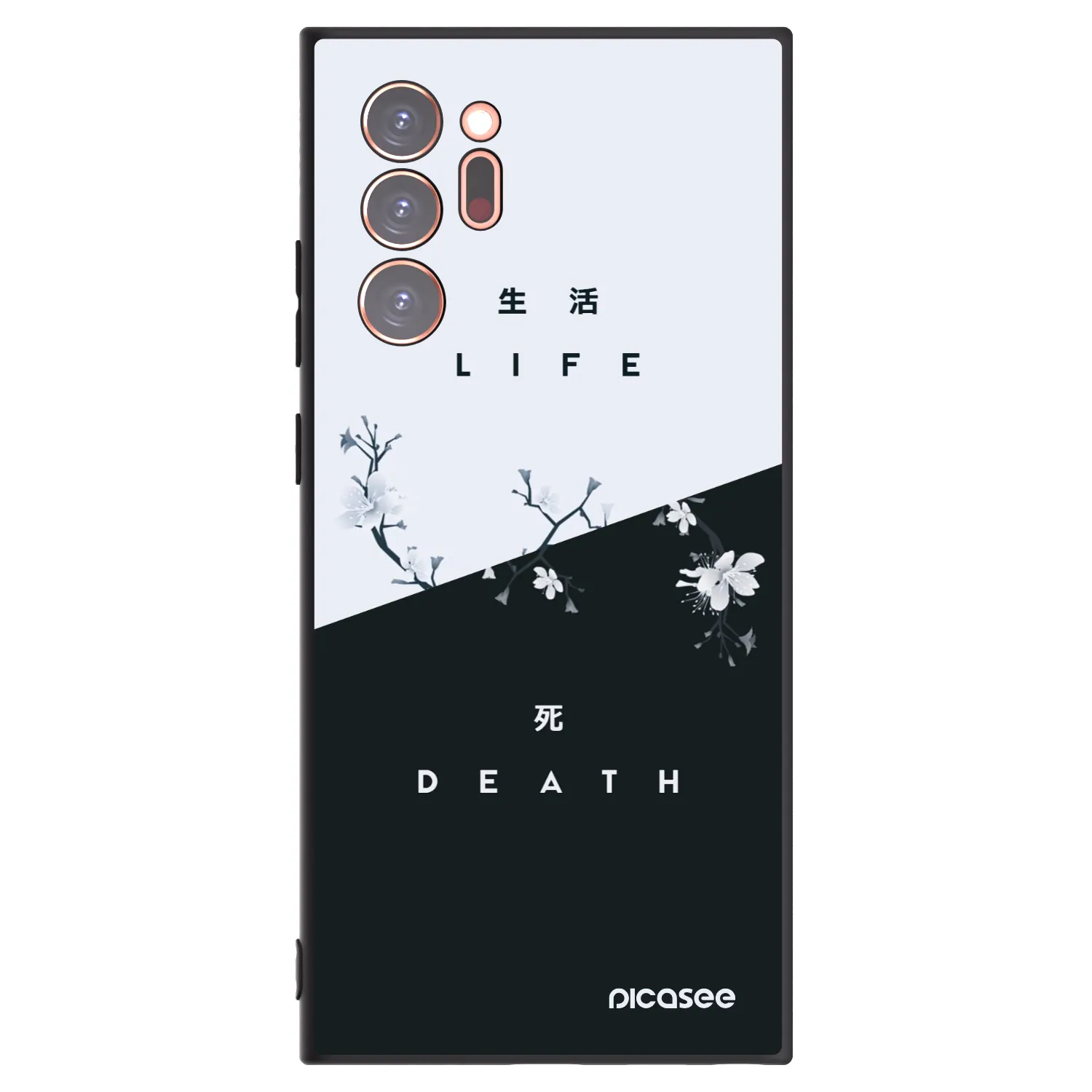Picasee silikonowe czarne etui na Samsung Galaxy Note 20 Ultra - Life - Death