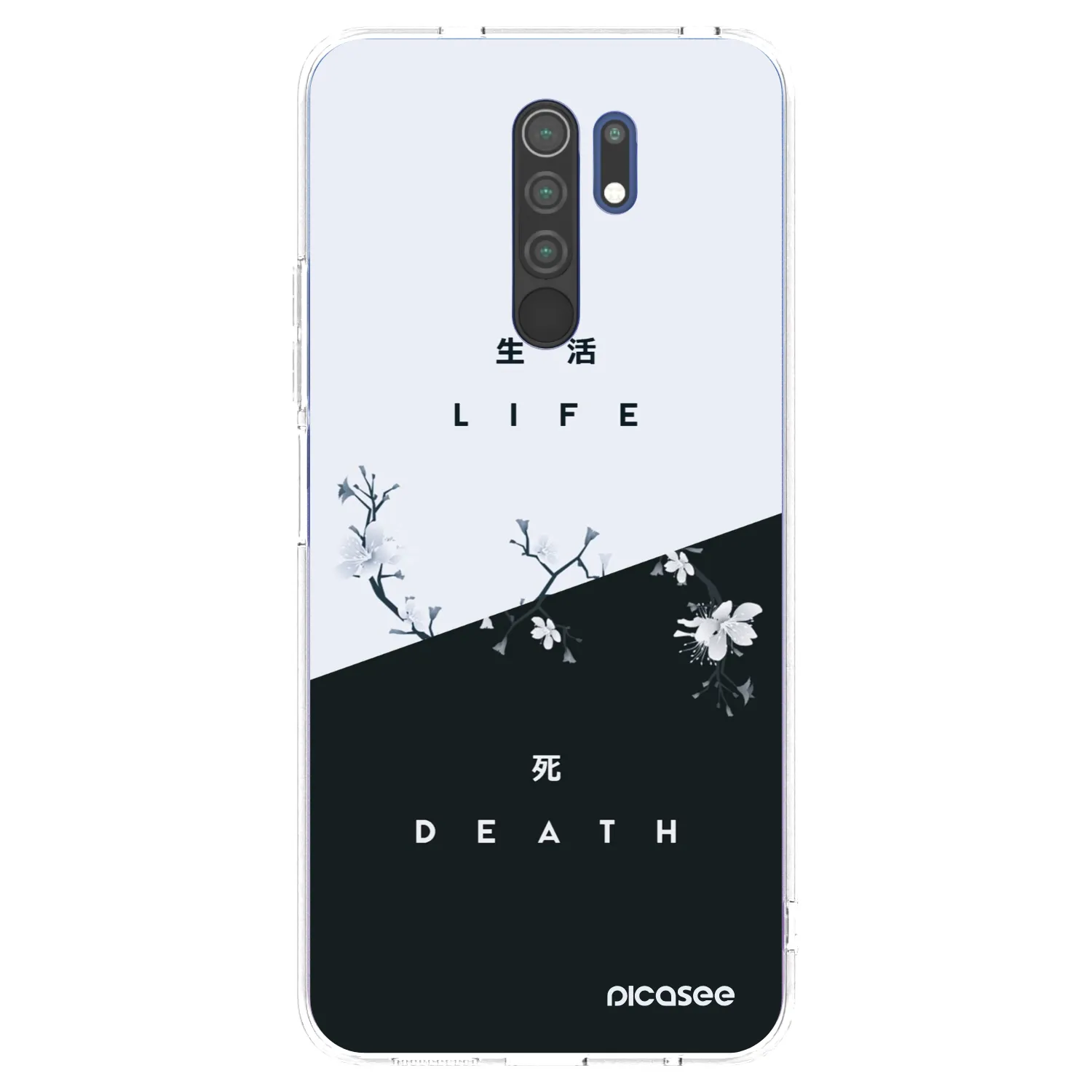 Picasee silikonowe przeźroczyste etui na Xiaomi Redmi 9 - Life - Death
