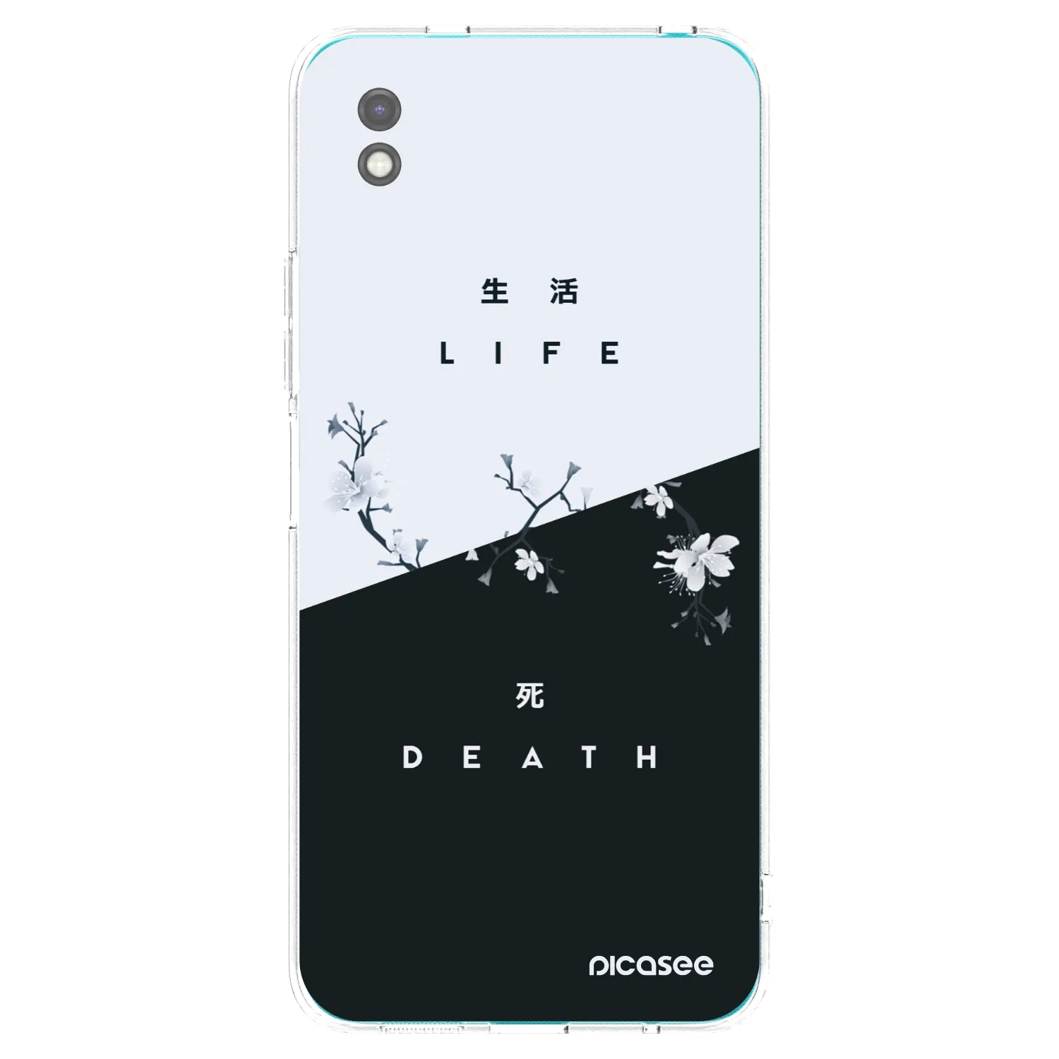 Picasee silikonowe czarne etui na Xiaomi Redmi 9A - Life - Death