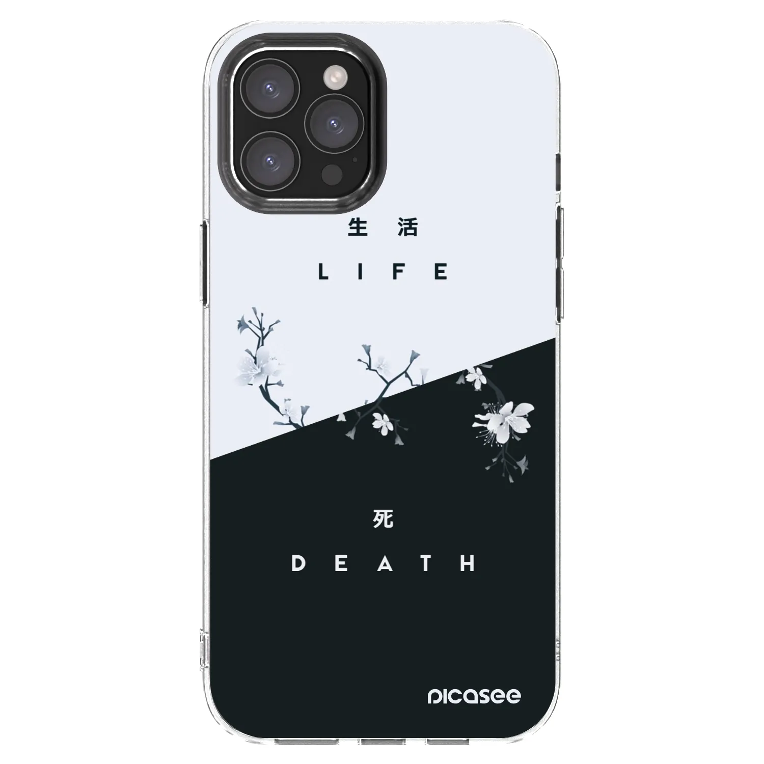 Picasee silikonowe przeźroczyste etui na Apple iPhone 12 Pro Max - Life - Death