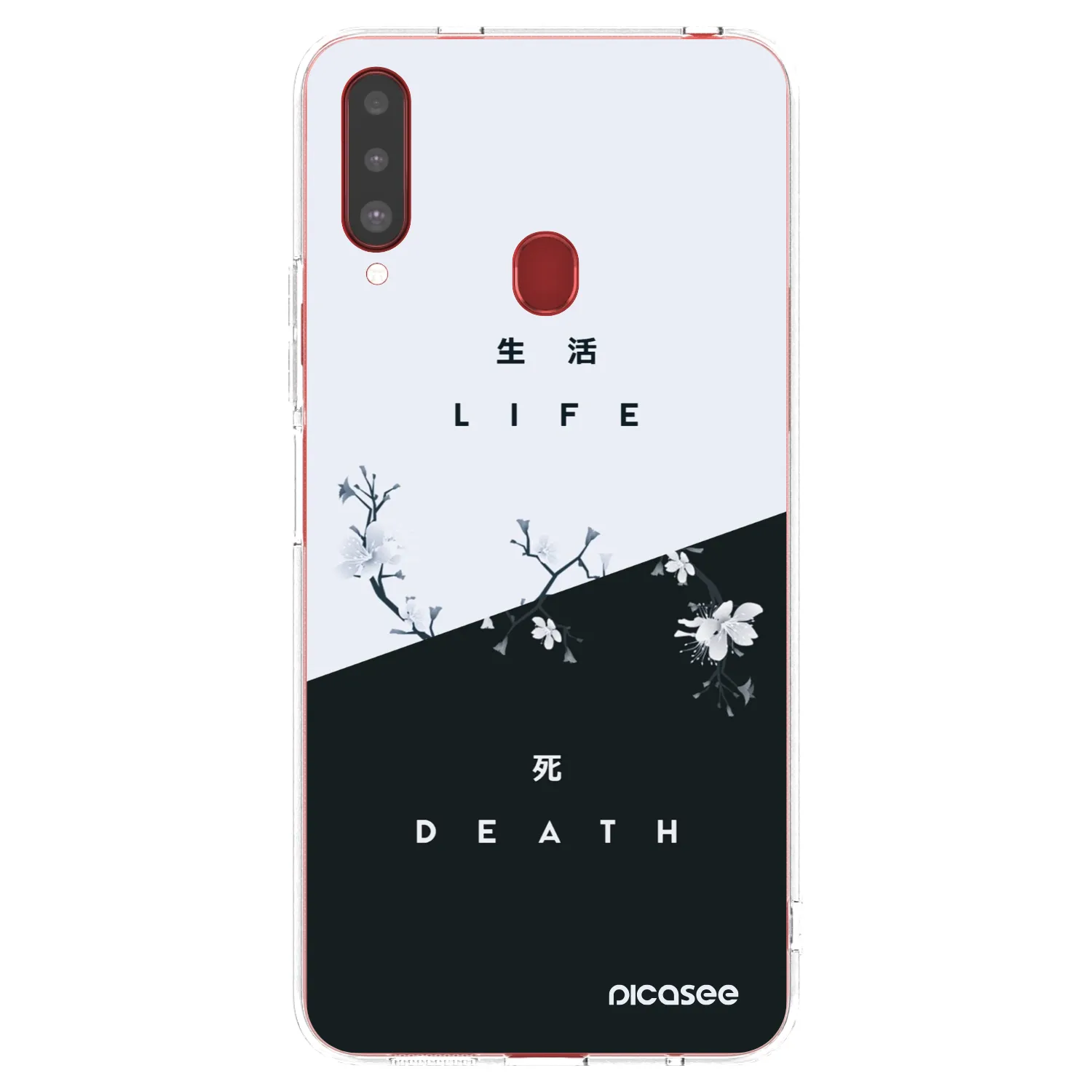 Picasee silikonowe przeźroczyste etui na Samsung Galaxy A20s - Life - Death