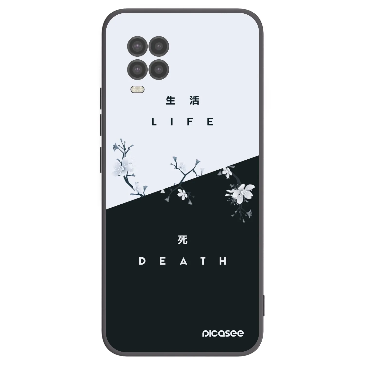Picasee silikonowe czarne etui na Xiaomi Mi 10 Lite - Life - Death