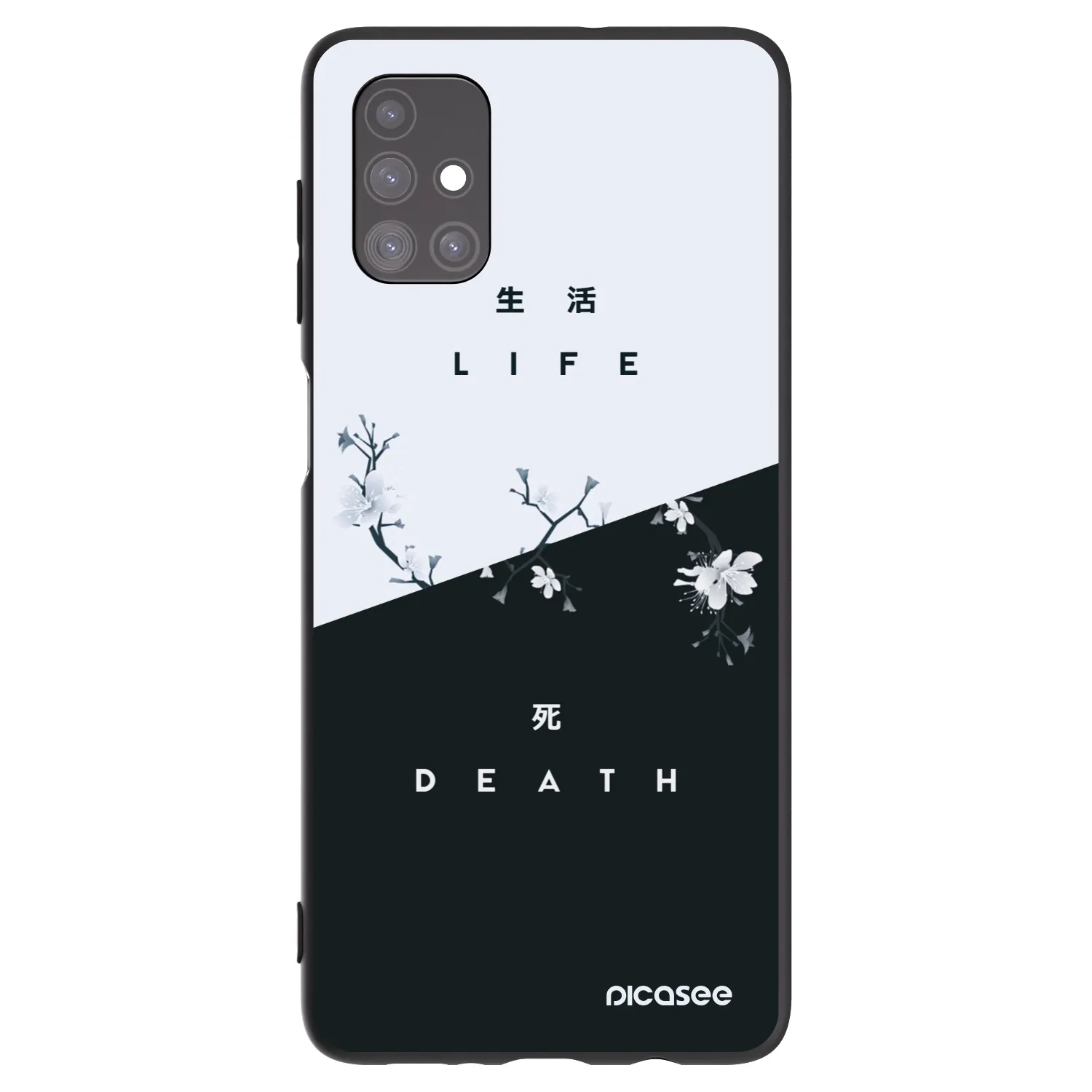 Picasee silikonowe czarne etui na Samsung Galaxy M51 M515F - Life - Death