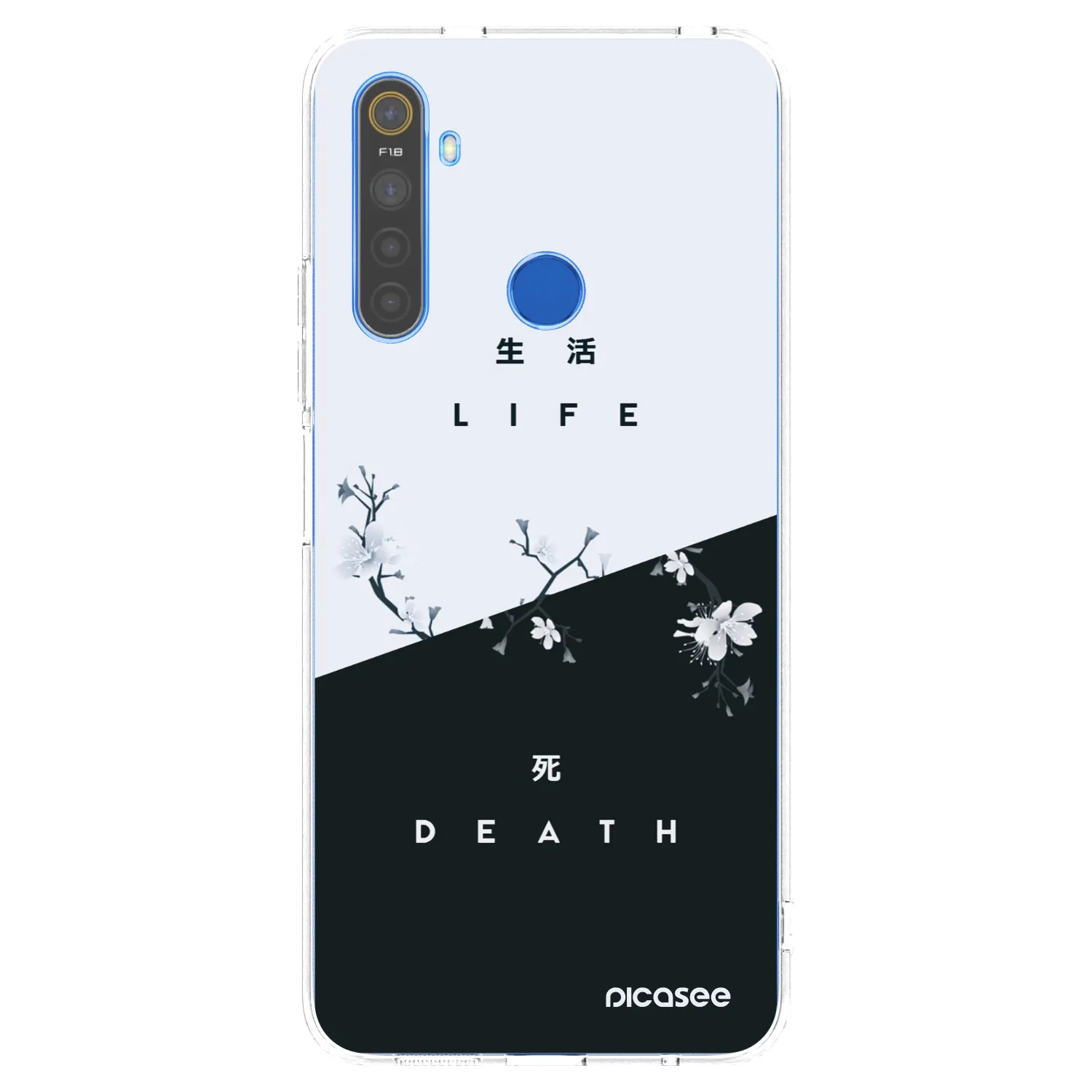 Picasee silikonowe przeźroczyste etui na Realme 5 - Life - Death