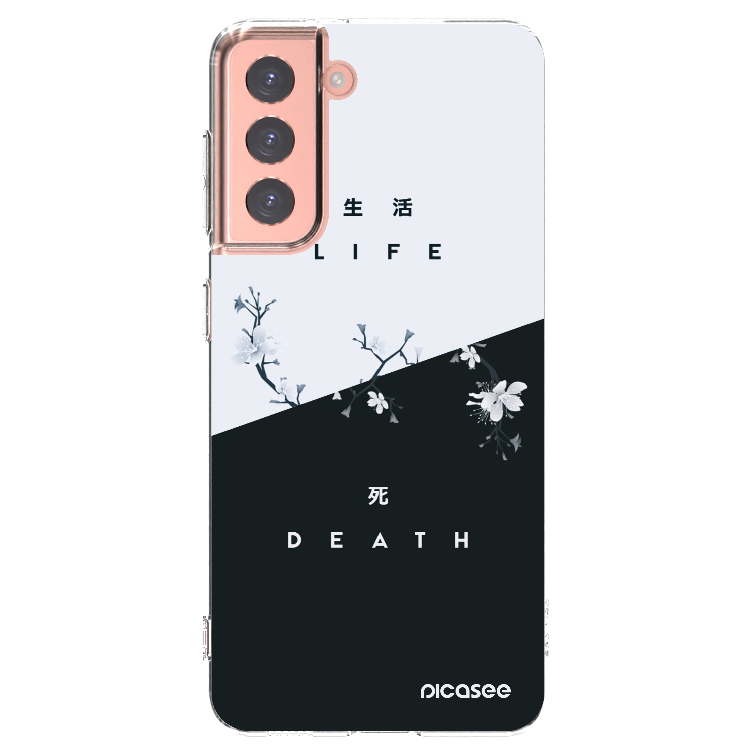 Picasee silikonowe przeźroczyste etui na Samsung Galaxy S21 5G G991B - Life - Death
