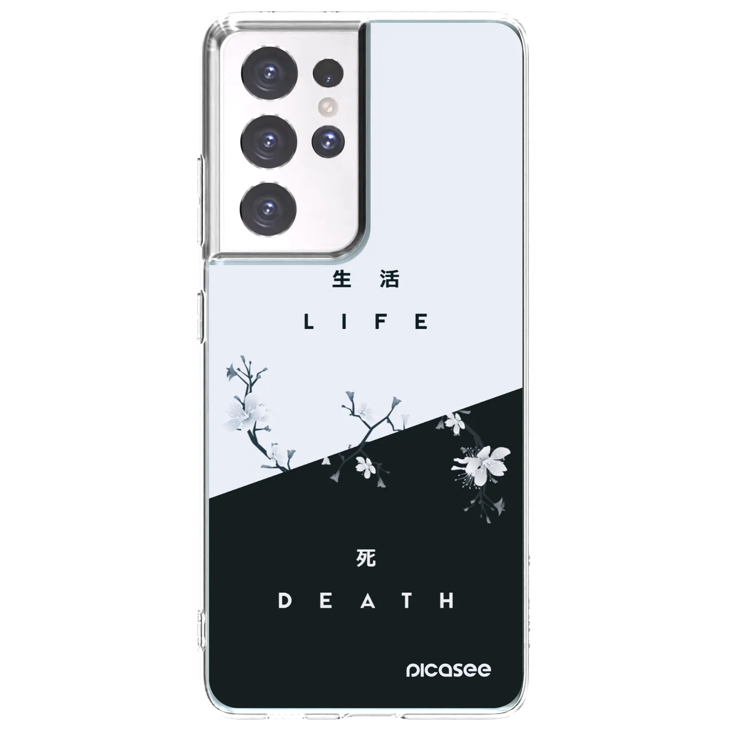 Picasee silikonowe przeźroczyste etui na Samsung Galaxy S21 Ultra 5G G998B - Life - Death