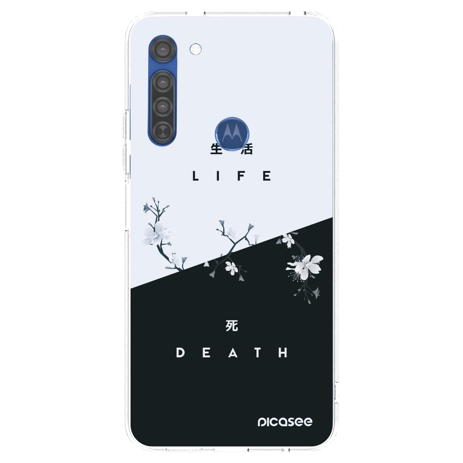 Picasee silikonowe przeźroczyste etui na Motorola Moto G8 - Life - Death