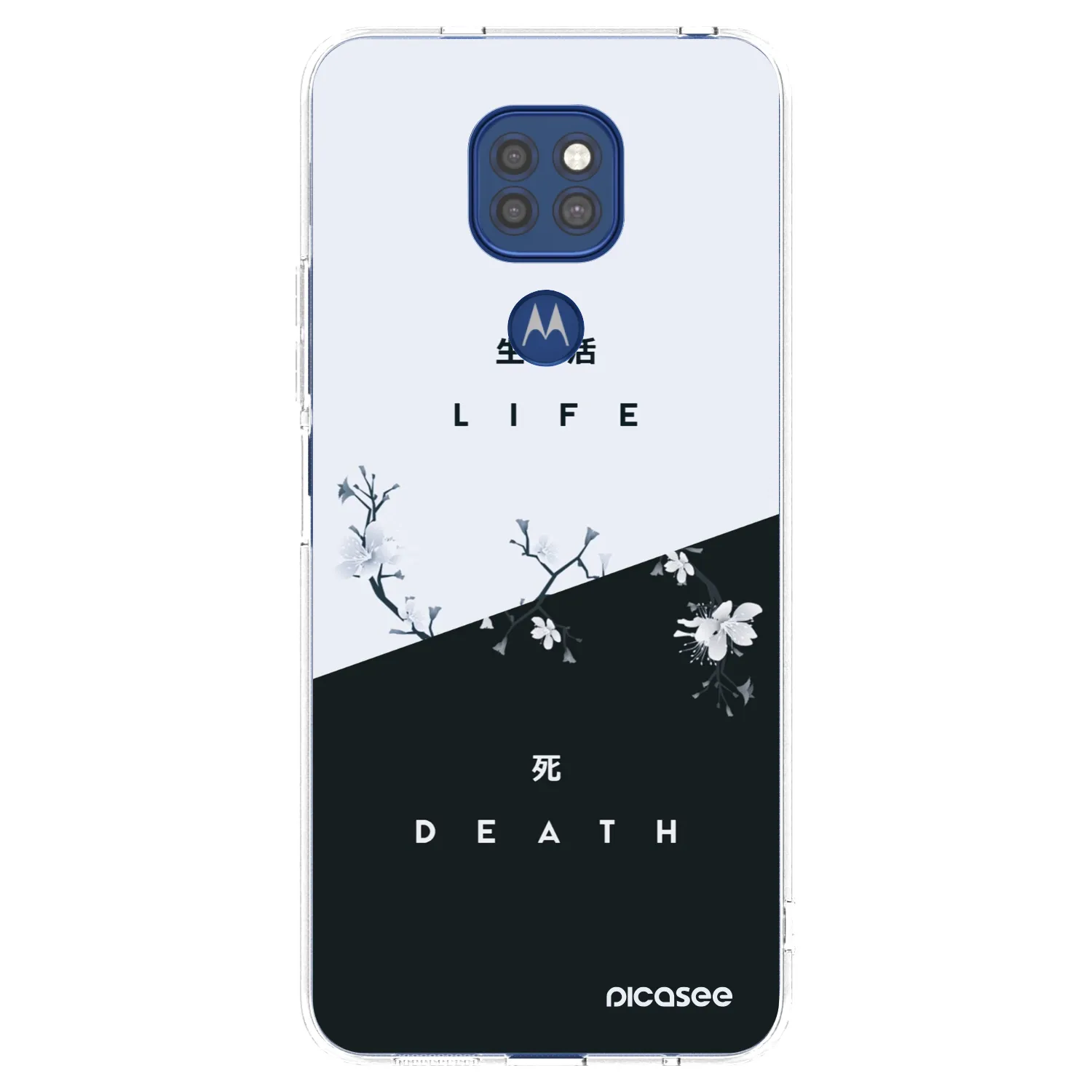 Picasee silikonowe przeźroczyste etui na Motorola Moto G9 Play - Life - Death