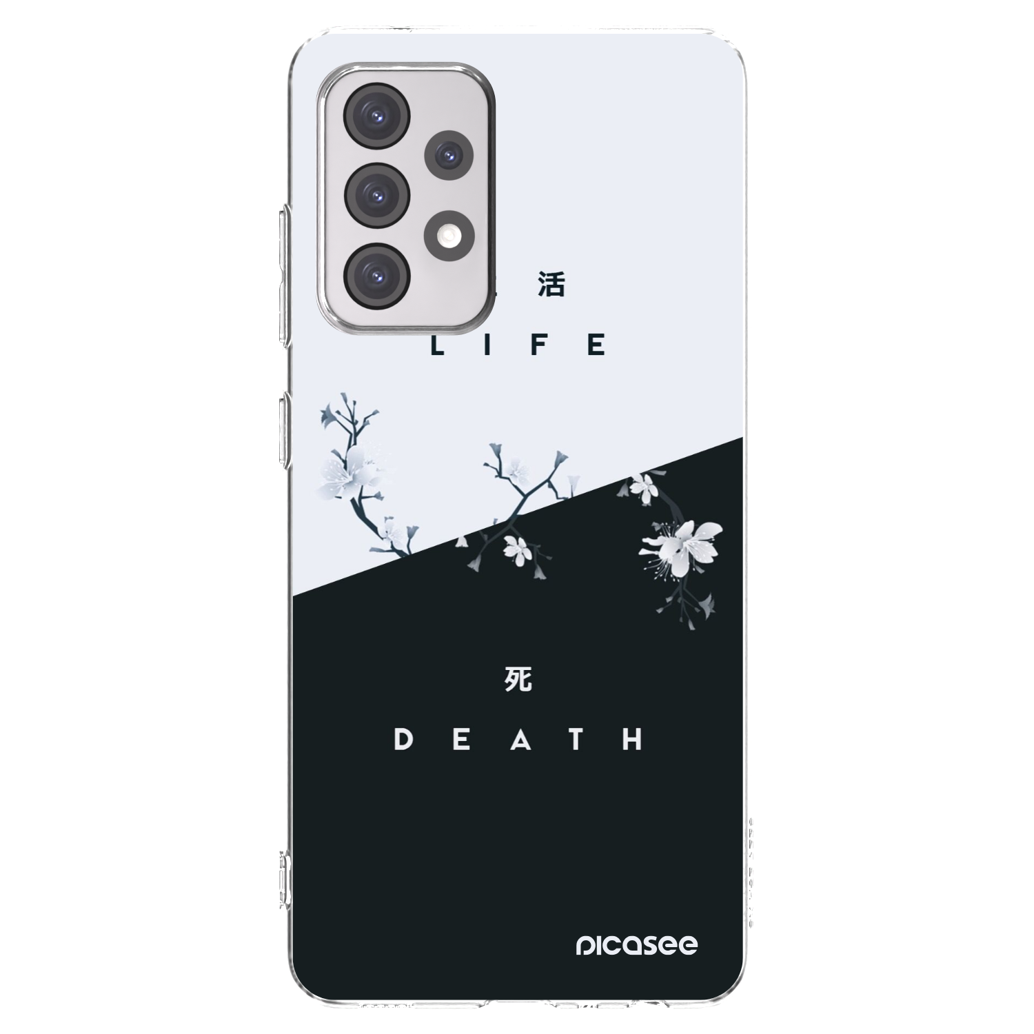 Picasee silikonowe przeźroczyste etui na Samsung Galaxy A52 5G A525F - Life - Death