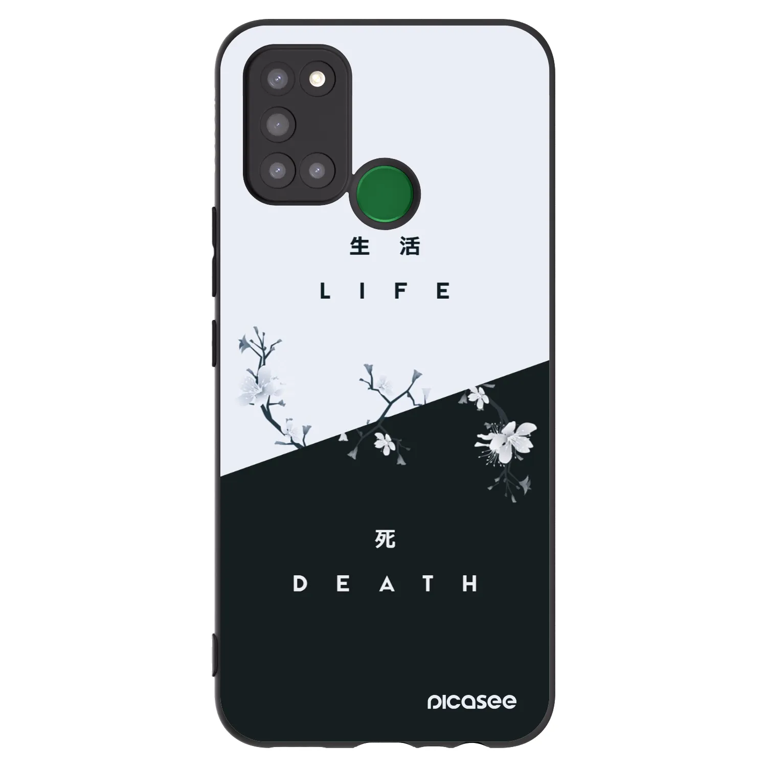 Picasee silikonowe czarne etui na Realme 7i - Life - Death