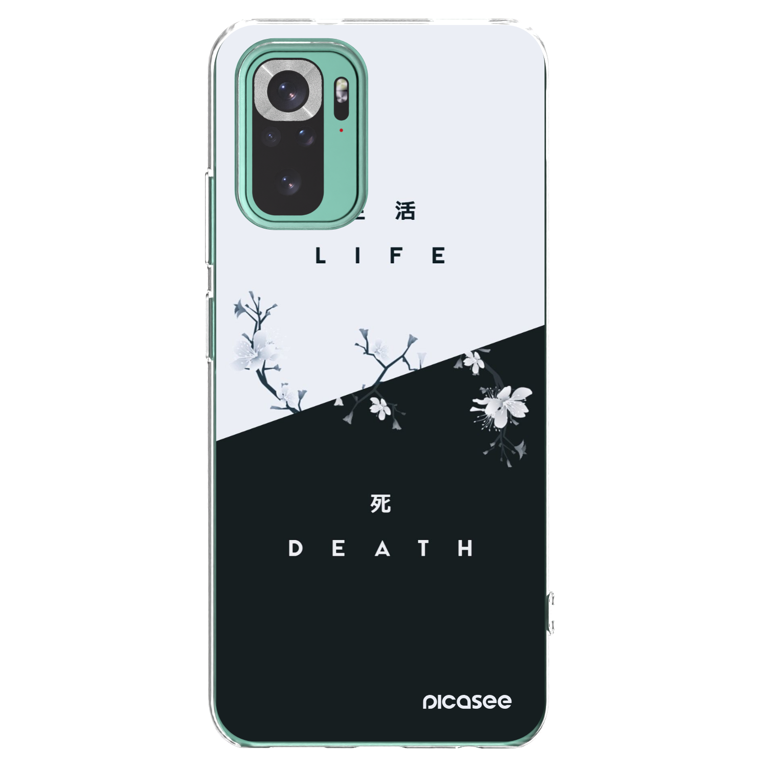 Picasee silikonowe przeźroczyste etui na Xiaomi Redmi Note 10 Pro - Life - Death