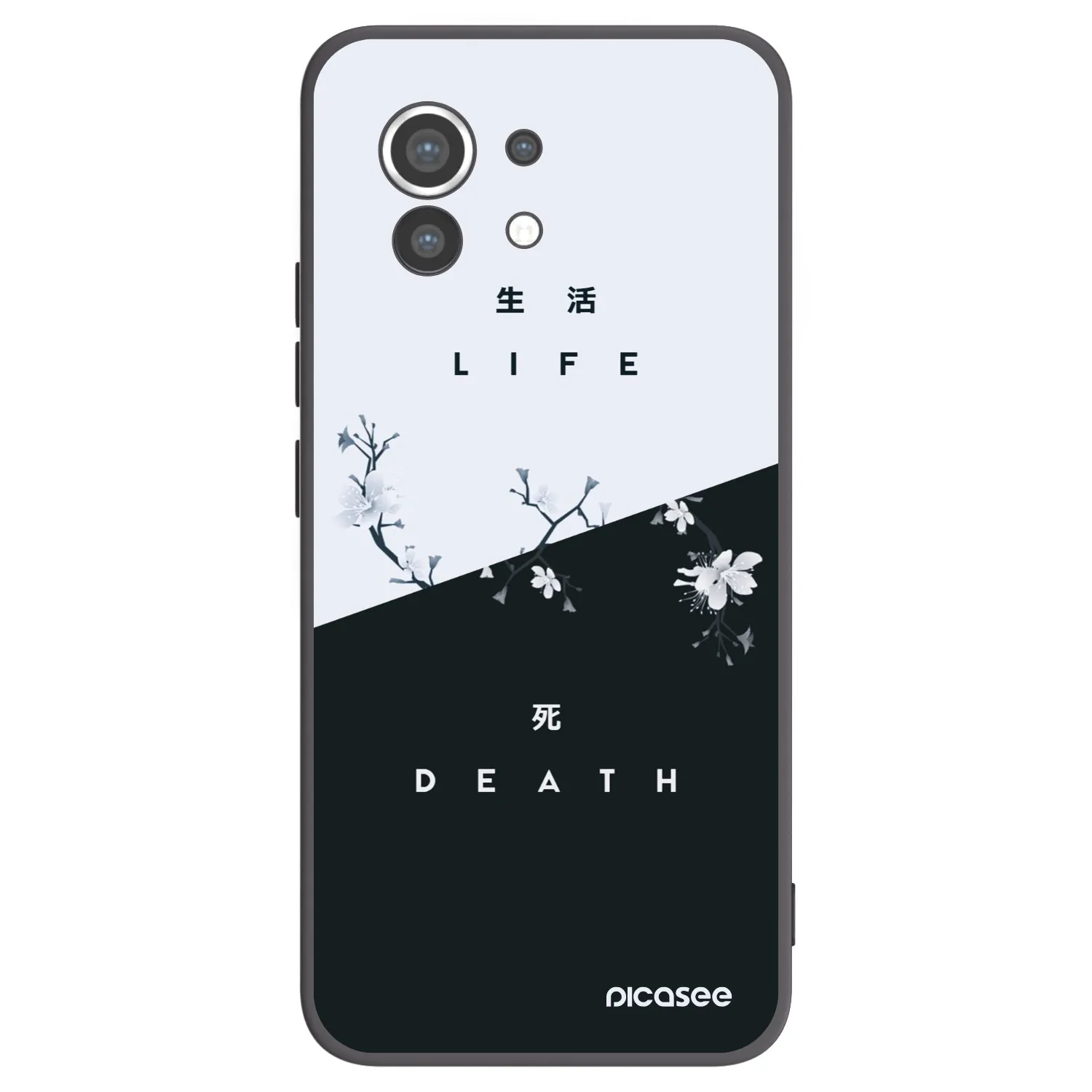 Picasee silikonowe czarne etui na Xiaomi Mi 11 - Life - Death