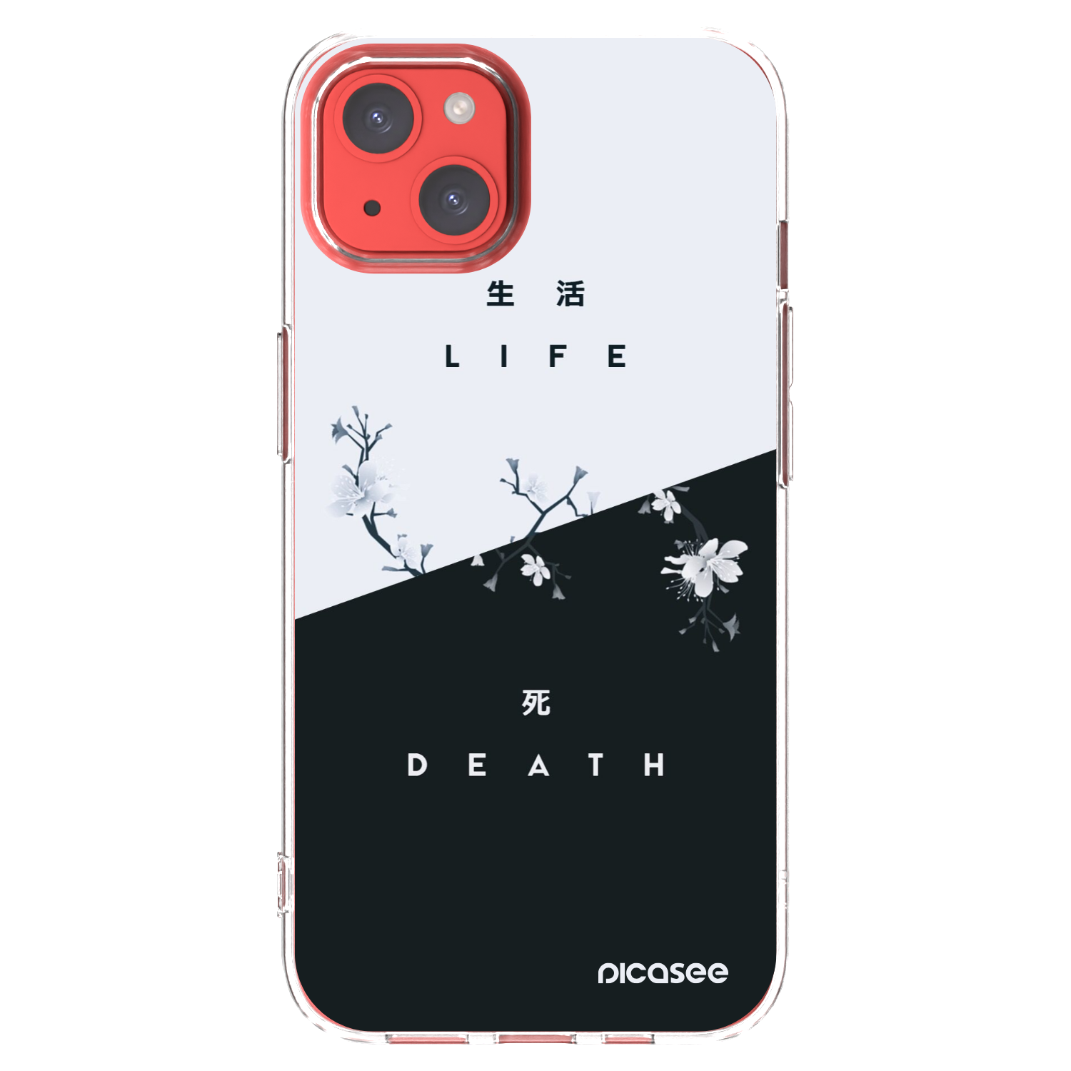 Picasee silikonowe przeźroczyste etui na Apple iPhone 13 - Life - Death