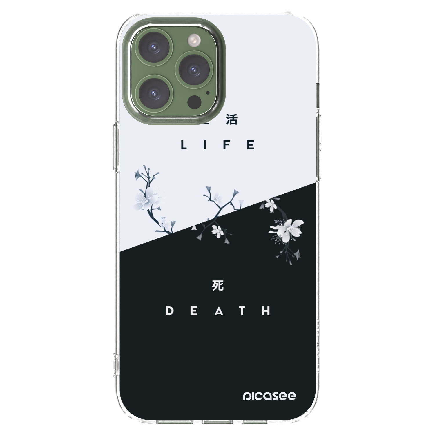 Picasee silikonowe przeźroczyste etui na Apple iPhone 13 Pro Max - Life - Death