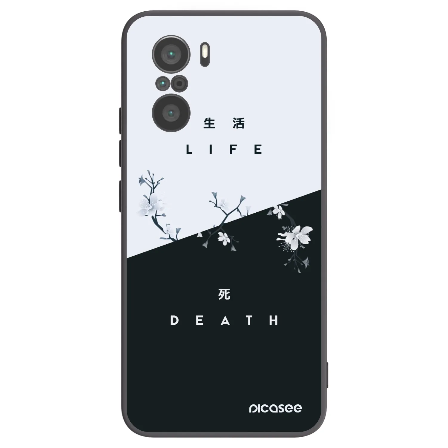 Picasee silikonowe czarne etui na Xiaomi Poco F3 - Life - Death