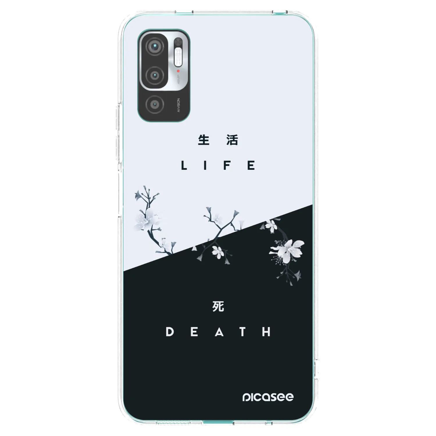 Picasee silikonowe przeźroczyste etui na Xiaomi Redmi Note 10 5G - Life - Death