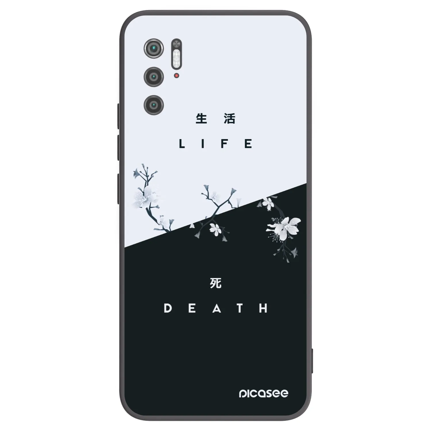 Picasee silikonowe czarne etui na Xiaomi Poco M3 Pro 5G - Life - Death