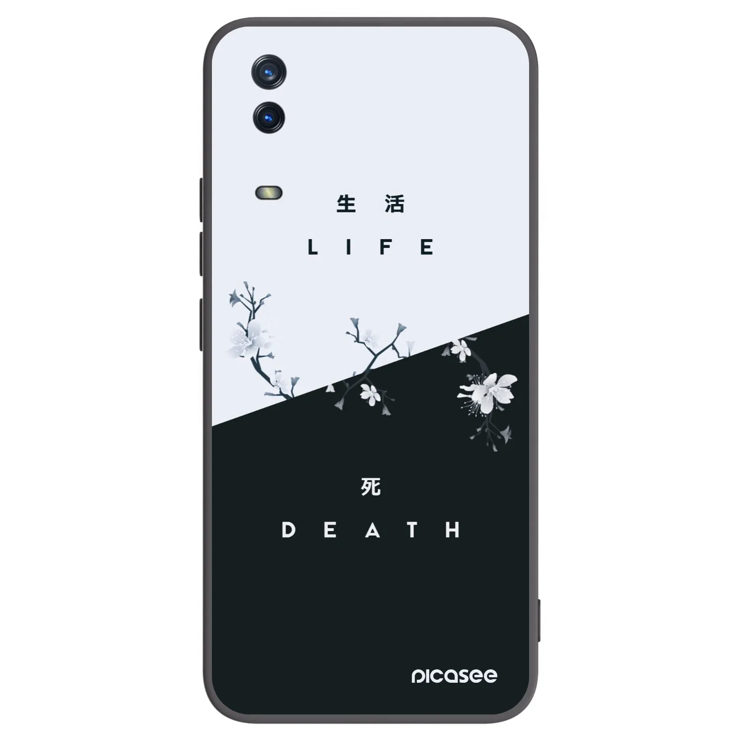 Picasee silikonowe czarne etui na Vivo Y11s - Life - Death
