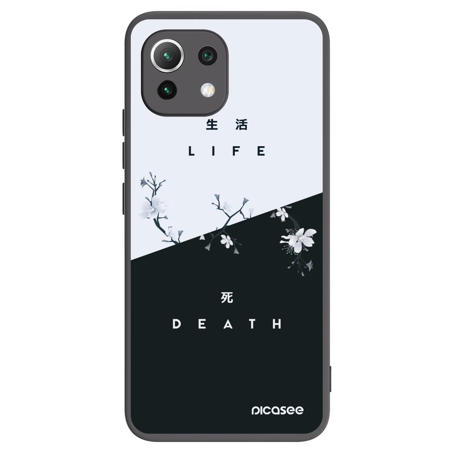 Picasee silikonowe czarne etui na Xiaomi 11 Lite 5G NE - Life - Death