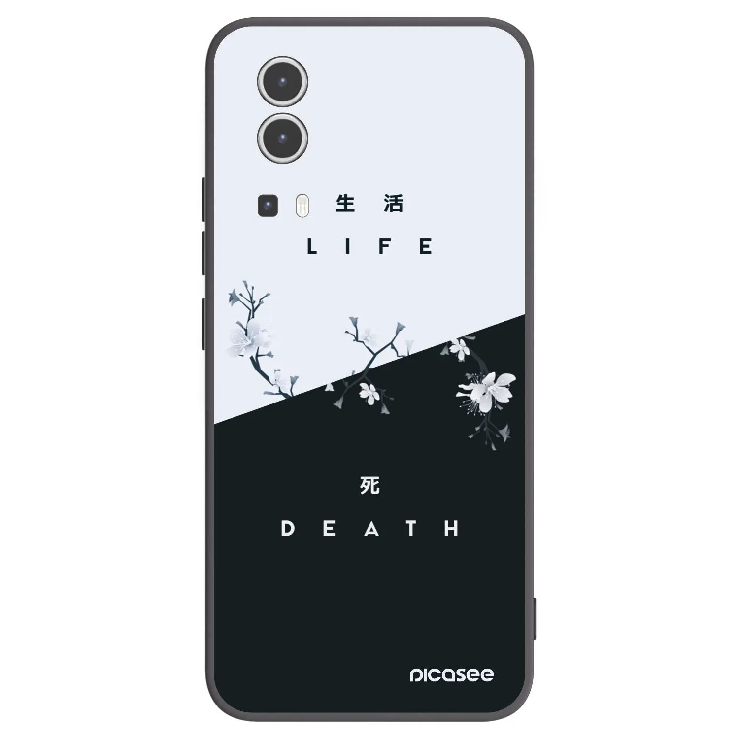 Picasee silikonowe czarne etui na Vivo Y72 5G - Life - Death