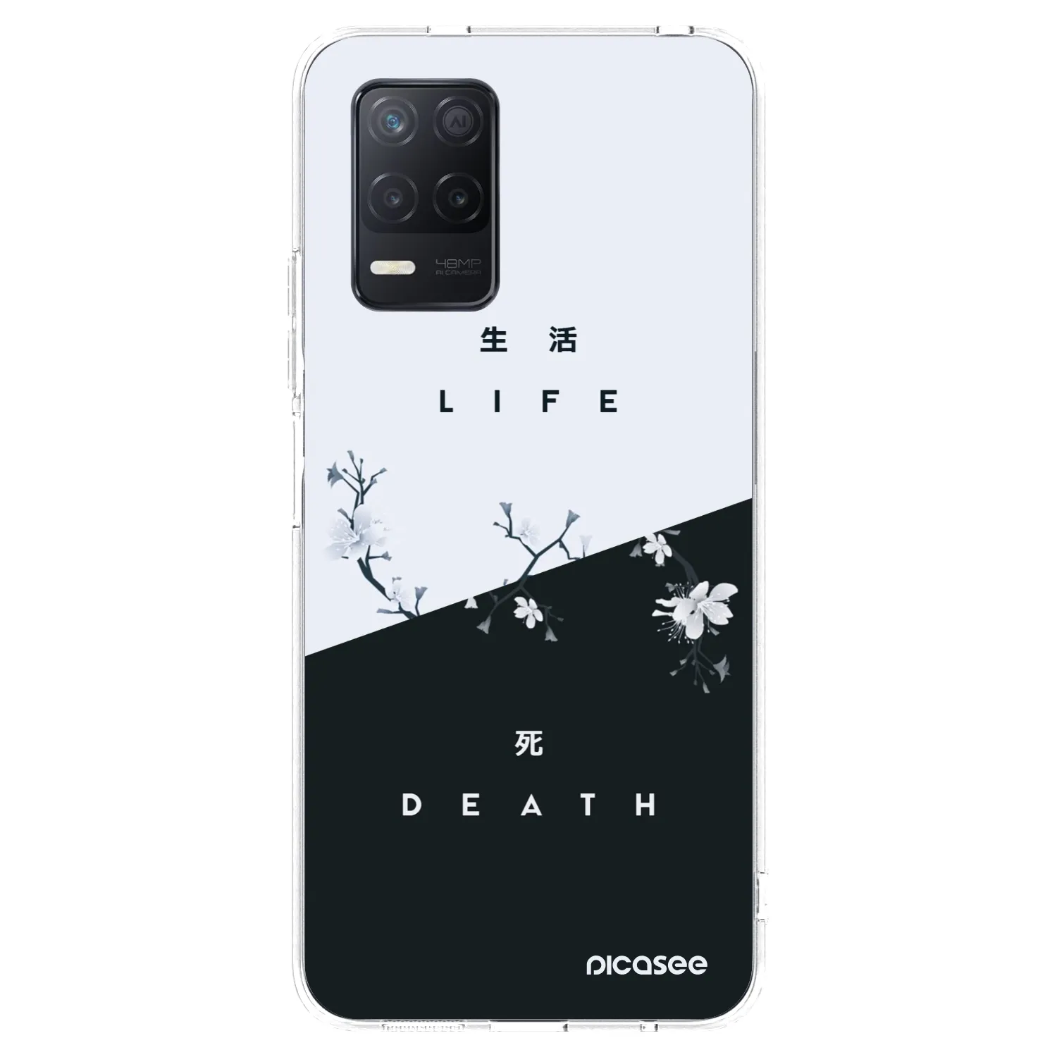 Picasee silikonowe przeźroczyste etui na Realme 8 5G - Life - Death