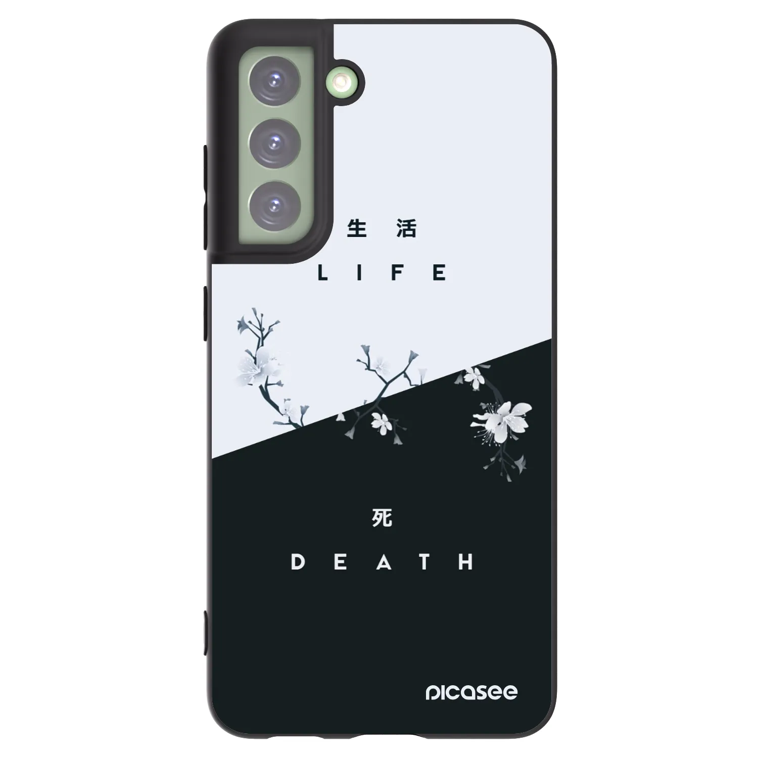 Picasee silikonowe czarne etui na Samsung Galaxy S21 FE 5G - Life - Death