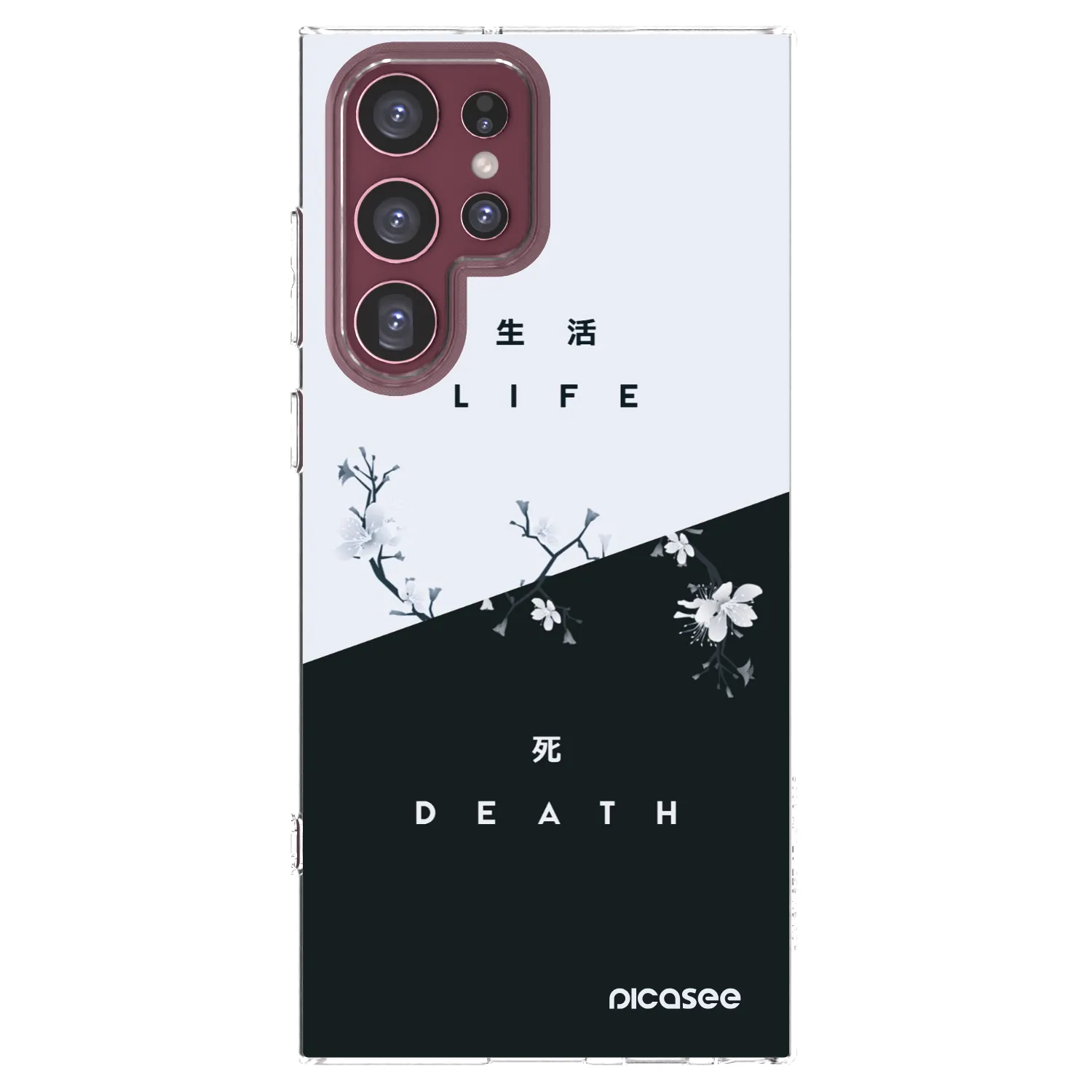 Picasee silikonowe przeźroczyste etui na Samsung Galaxy S22 Ultra 5G - Life - Death