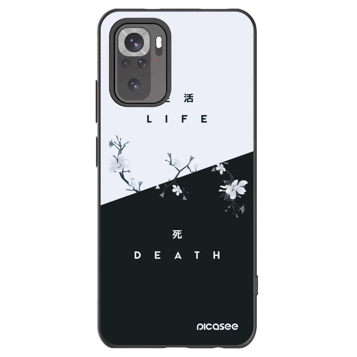 Picasee silikonowe czarne etui na Xiaomi Redmi Note 11S 4G - Life - Death