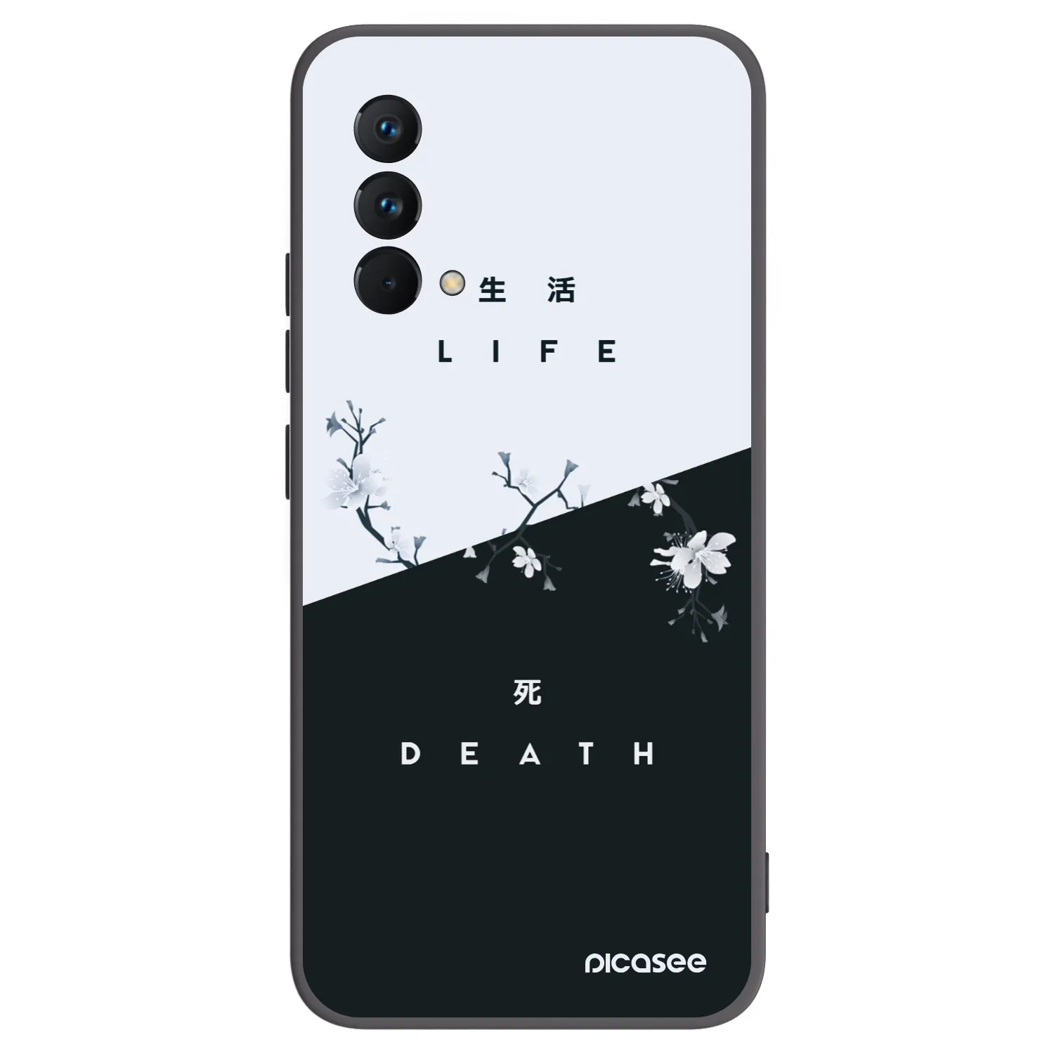 Picasee silikonowe czarne etui na Realme GT Master Edition 5G - Life - Death