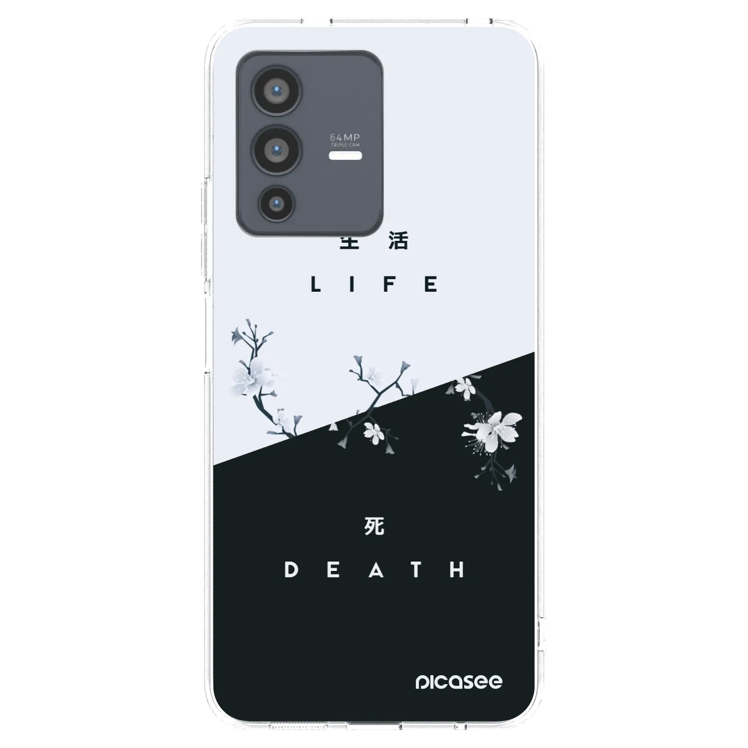 Picasee silikonowe przeźroczyste etui na Vivo V23 5G - Life - Death