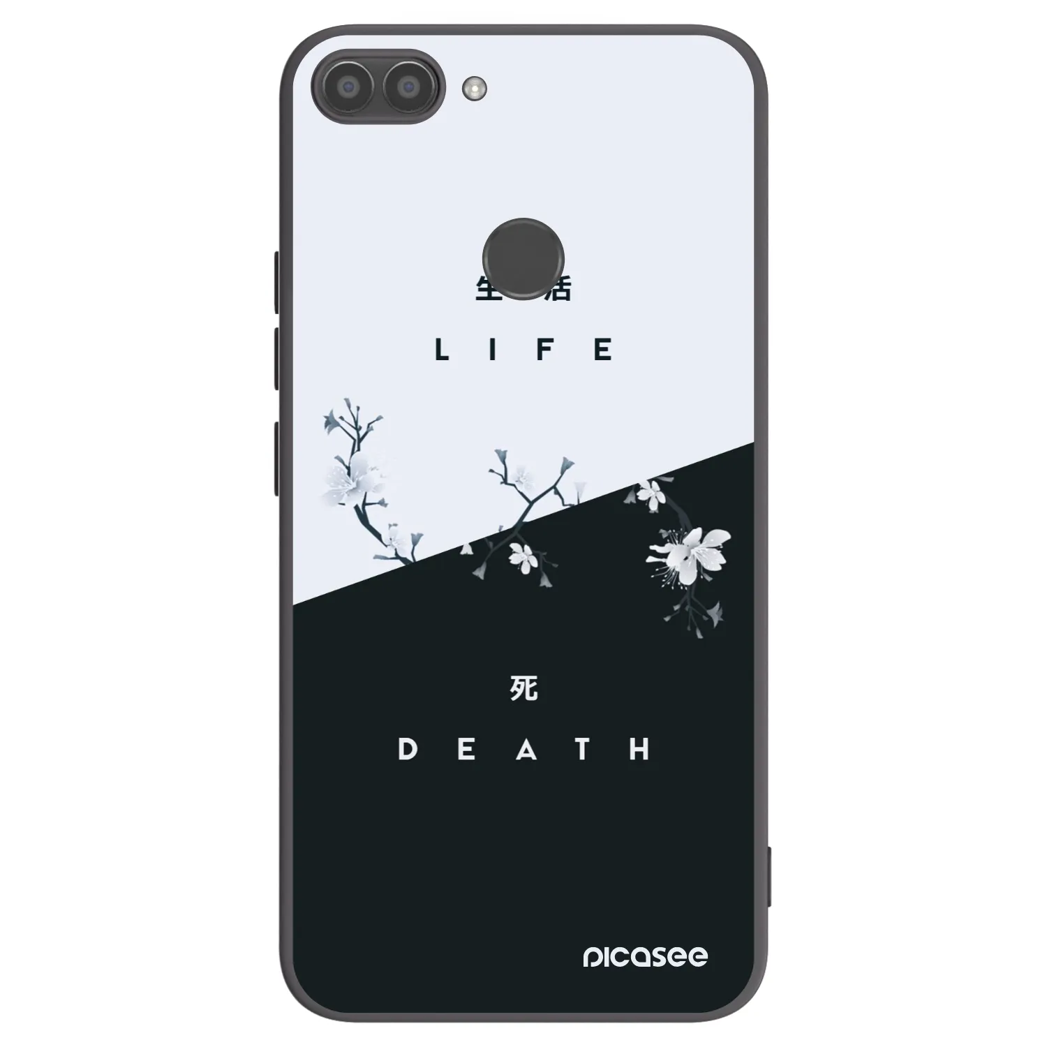 Picasee silikonowe czarne etui na Huawei P Smart - Life - Death