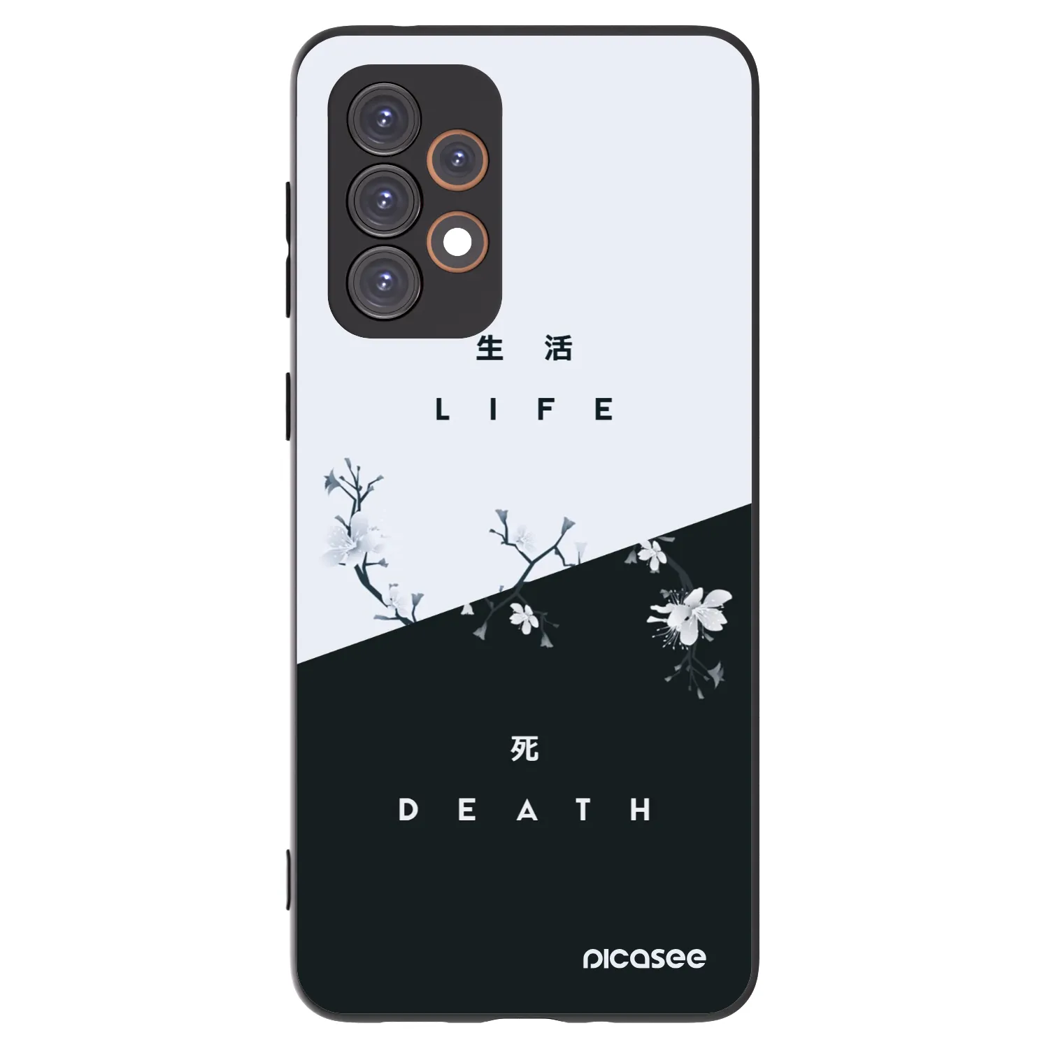 Picasee silikonowe czarne etui na Samsung Galaxy A33 5G A336 - Life - Death